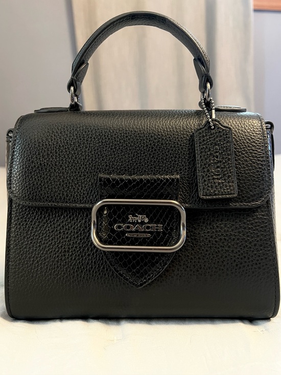 Coach Handbags - Coach Classic Leather Morgan Top Handle Satchel Bag